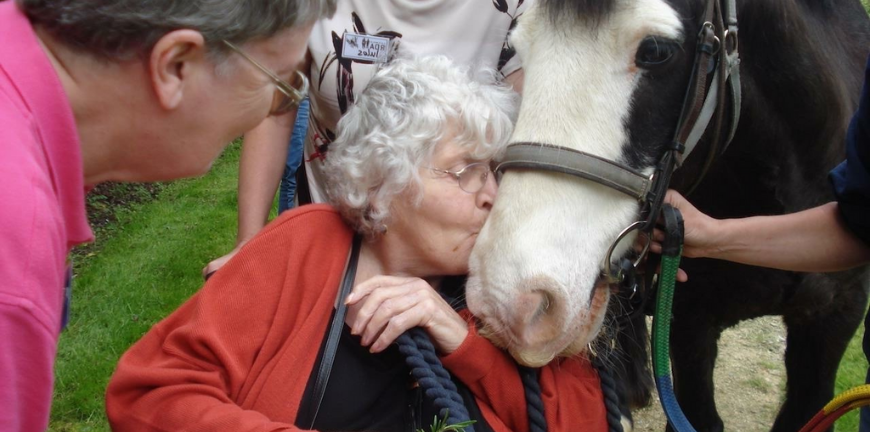 Dementia patient meets pony